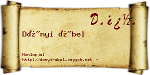 Dányi Ábel névjegykártya
